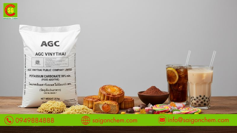 K2CO3 kali carbonate dạng bột trắng d&ugrave;ng thực phẩm